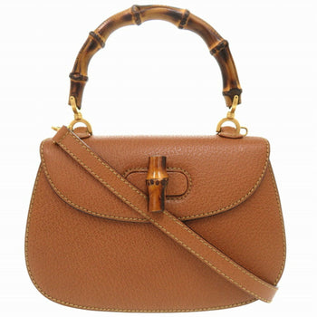 Gucci Bamboo Leather Brown 000 2046 0188 Handbag 0271 Gucci