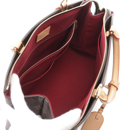 Louis Vuitton Petit Palais Mm Monogram Handbag Coated Canvas Leather