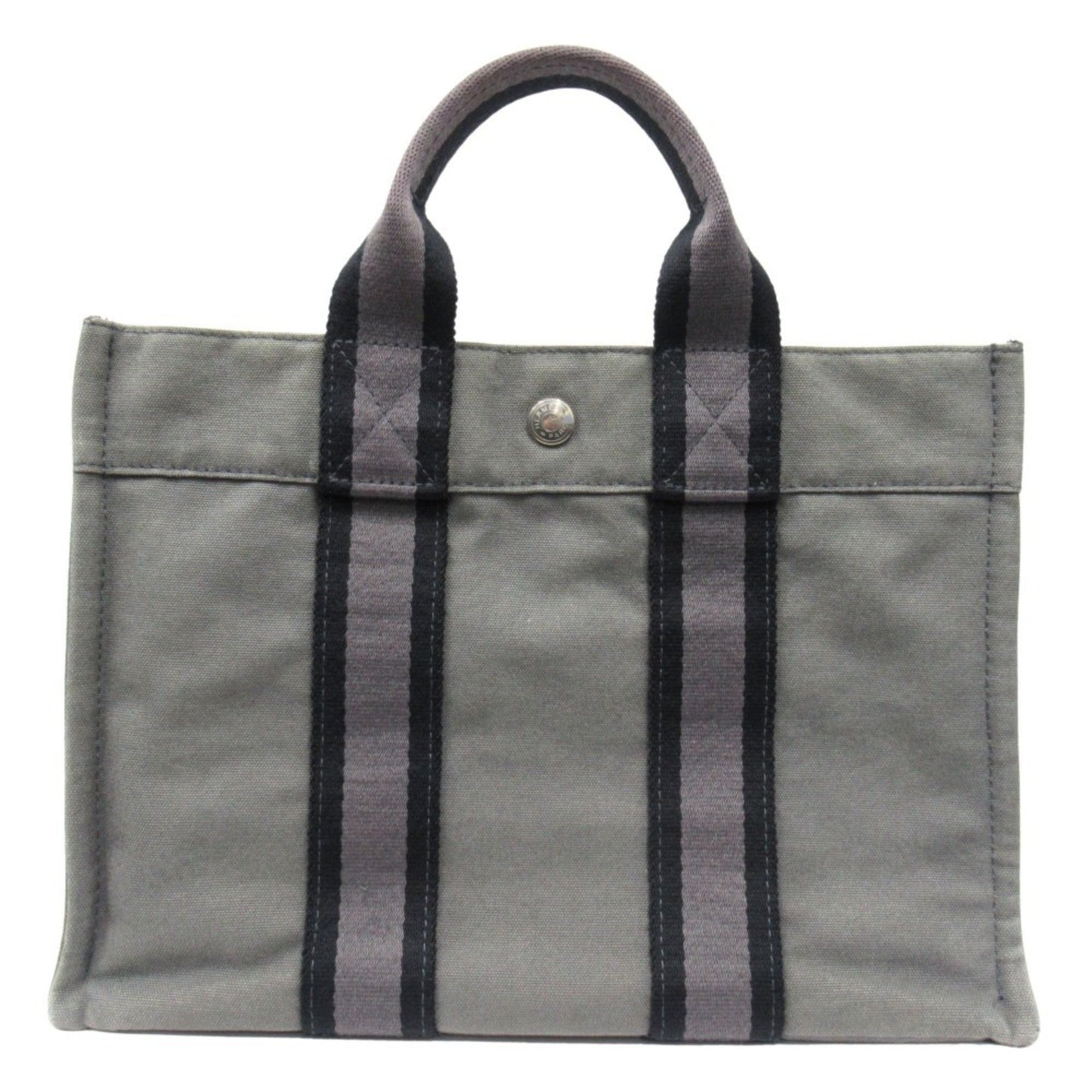 Hermes Hermes Bag Foult Pm Canvas Tote Hand Grey
