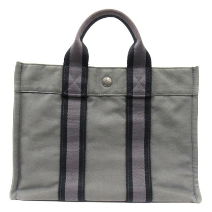 Hermes Hermes Bag Foult Pm Canvas Tote Hand Grey
