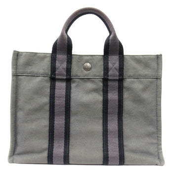 Hermes Hermes Bag Foult Pm Canvas Tote Hand Grey