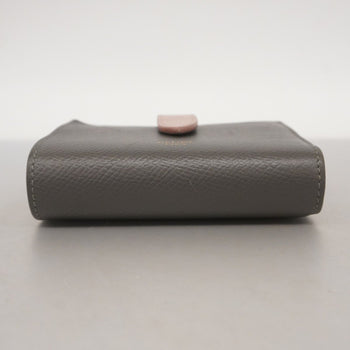 Celine Wallet Strap Leather Grey
