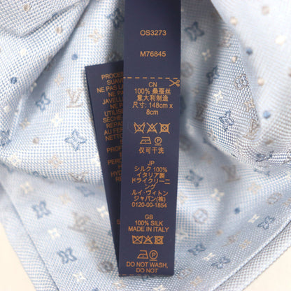 Louis Vuitton 2023 Louis Vuitton M76845 Monogram Gradient Dots 8Cm 100% Silk Tie Light Blue With Box