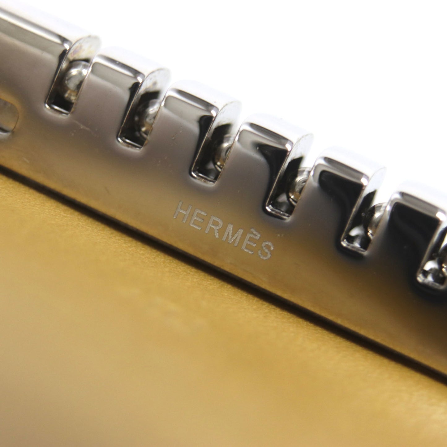 Hermes Bearn Craft 6-Ring Box Calf Leather Key Case With Silver Hardware