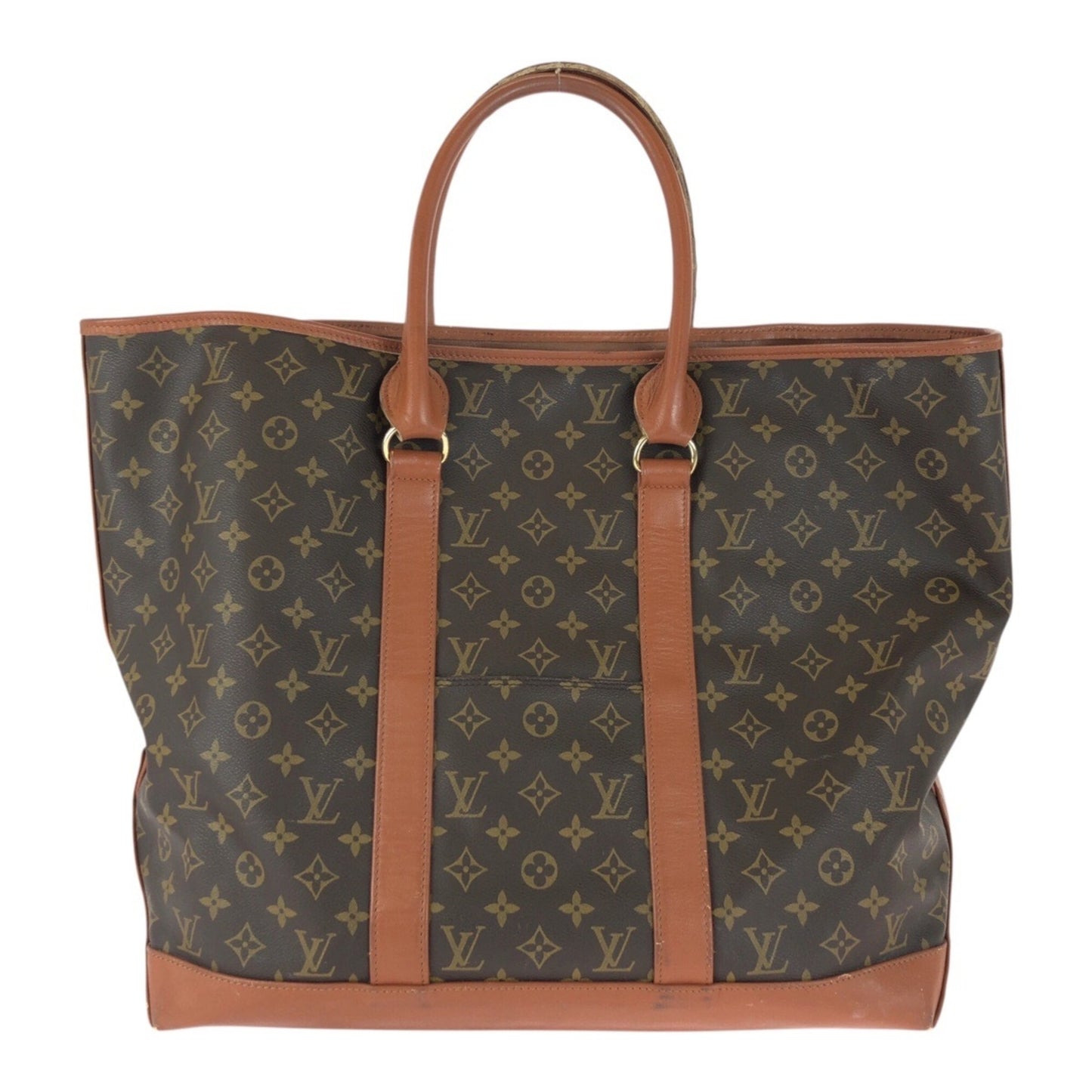 Louis Vuitton Vintage Monogram Sac Weekend Gm Brown With Gold Hardware