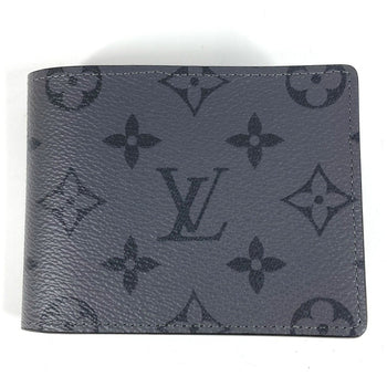 Louis Vuitton M80906 Monogram Eclipse Reverse Portefeuille Slender Compact Wallet With Bill
