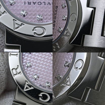 Bvlgari 12P Diamond Pink Shell Watch Bb23C2Ss 12Ja Bb23Ss Japan Exclusive