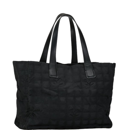 Chanel New Travel Line Tote Mm Bag A15991 Black Nylon Leather
