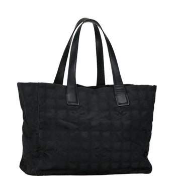 Chanel New Travel Line Tote Mm Bag A15991 Black Nylon Leather
