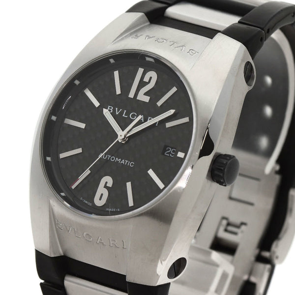 Bvlgari Eg40S Ergon Carbon Watch Stainless Steel Rubber
