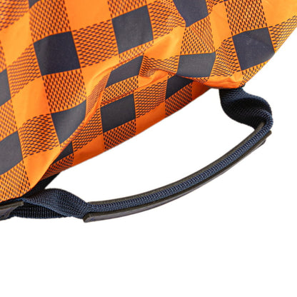 Louis Vuitton Damier Aventure Backpack N41188 Orange Navy Nylon Leather