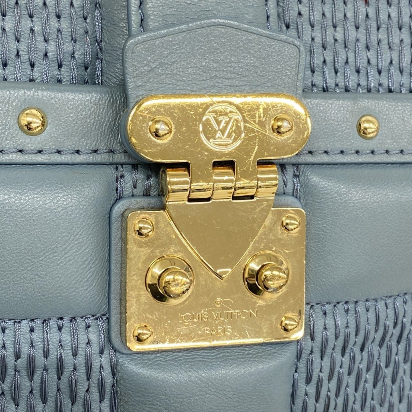 Louis Vuitton Damier Giant Troca Pm Shoulder Bag M59115 Glacier Blue