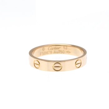 Cartier Mini Love Ring Pink Gold (18K) Fashion No Stone Band Ring Pink Gold