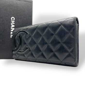 Chanel Cambon Line Bifold Long Wallet With Coco Mark