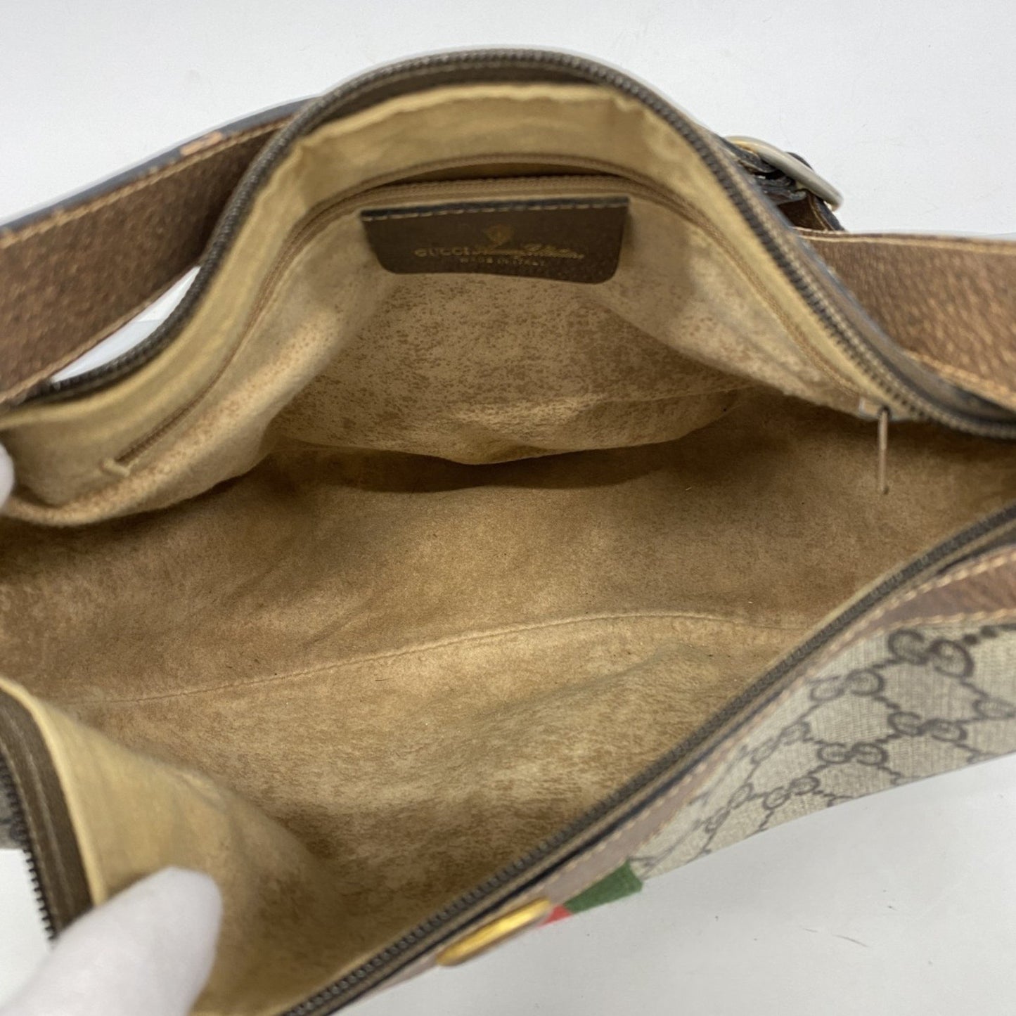 Gucci Gg Supreme Sherry Line Shoulder Bag 68 001 3840 Brown