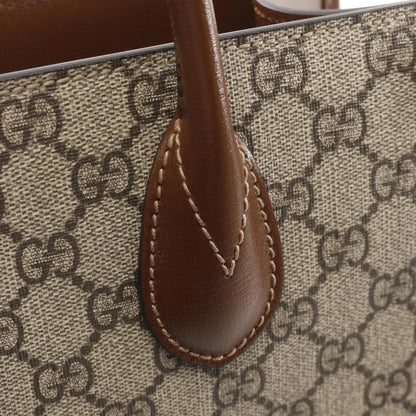 Gucci Interlocking G Medium Tote Gg Supreme Bag Coated Canvas Leather