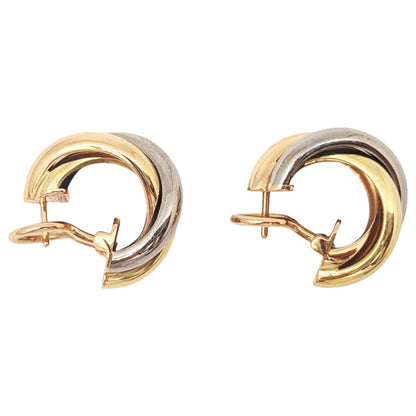 Cartier Trinity Earrings In 18K 750 Yellow Gold