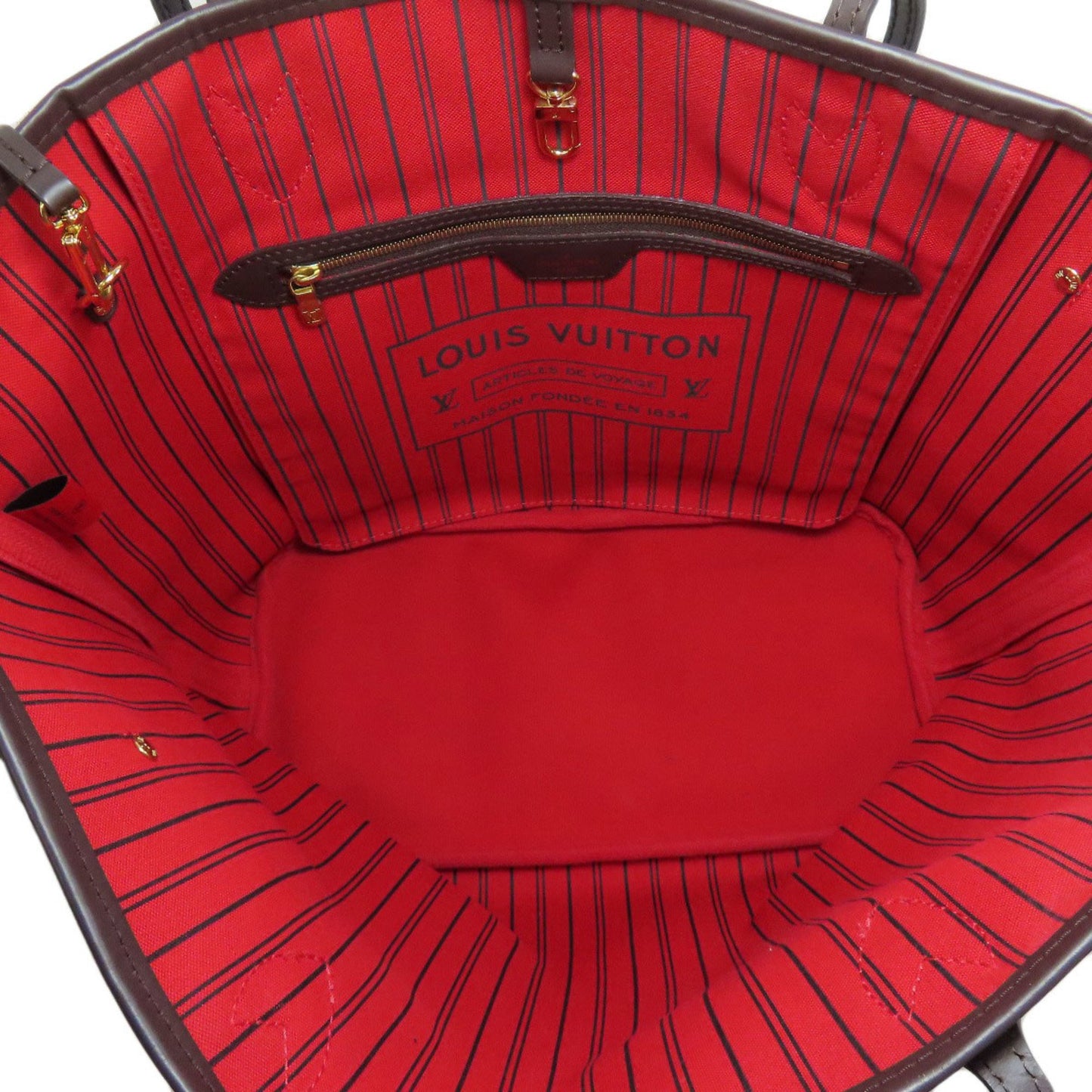 Louis Vuitton N40599 Neverfull Mm Usa Tote Bag In Damier Canvas