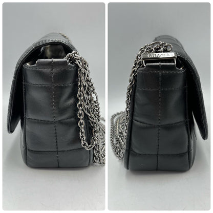Chanel Chocobar Handbag In Black Lambskin