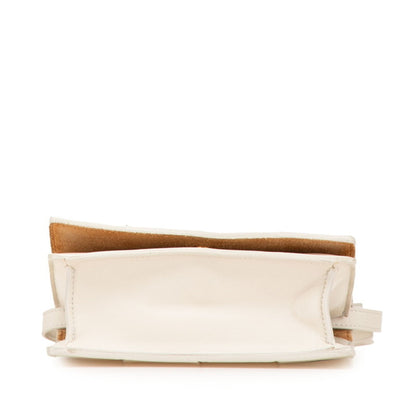 Bottega Veneta Maxi Intrecciato Cassette Crossbody Shoulder Bag 574051 Off-White Leather