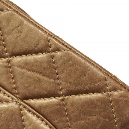 Chanel Shoulder Bag 2.55 Matelasse Double Flap Chain Lambskin Brown Gold