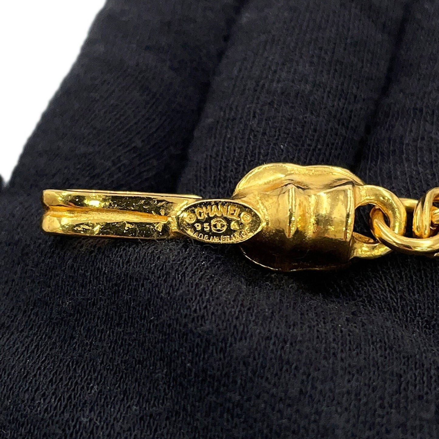 Chanel Coco Mark Flower Motif Metal Necklace 95A Chanel