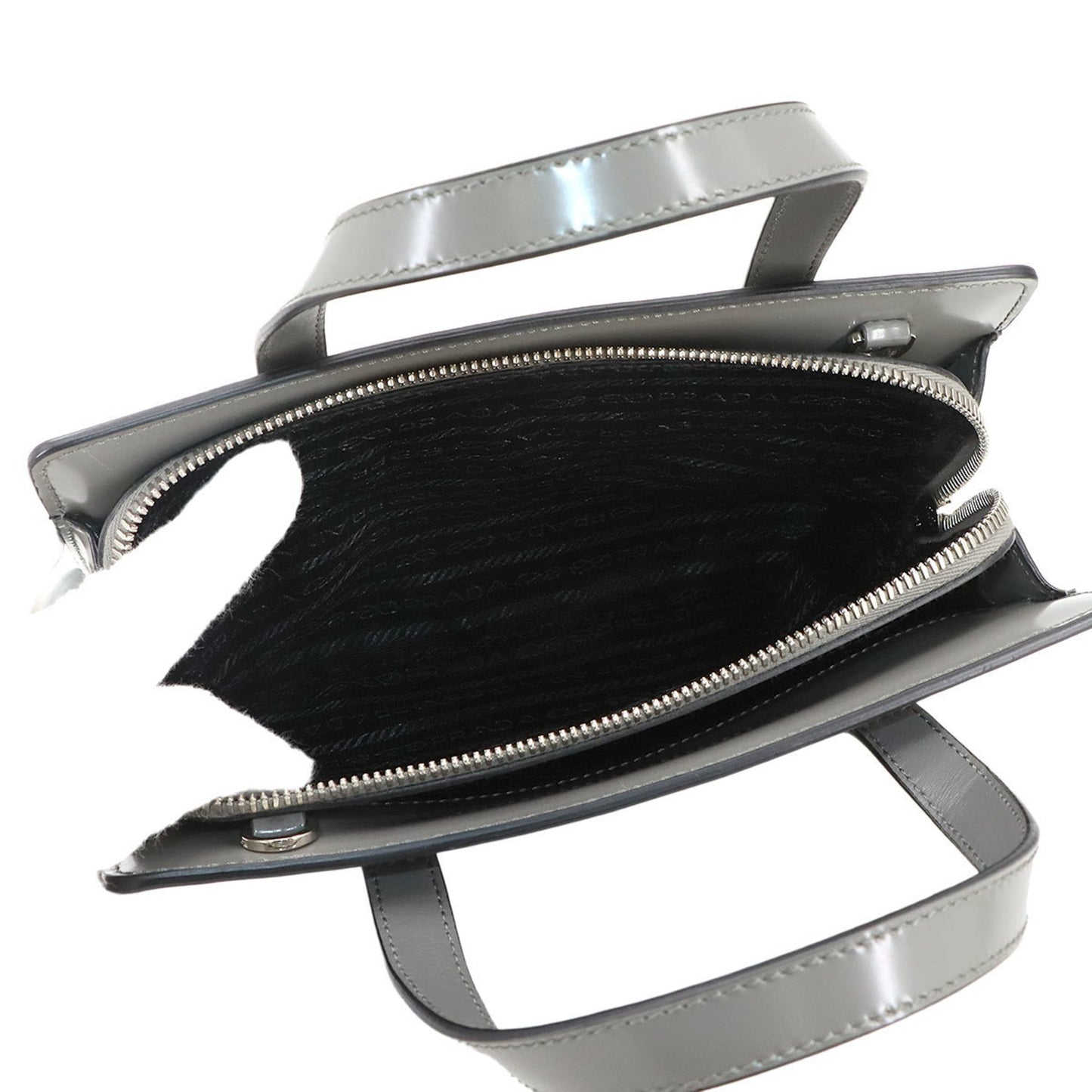 Prada Re-Edition 1995 2-Way Hand Shoulder Bag In Gray Leather