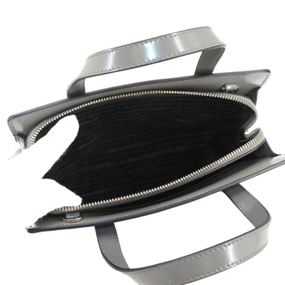 Prada Re-Edition 1995 2-Way Hand Shoulder Bag In Gray Leather