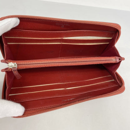 Chanel Camellia Lambskin Long Wallet