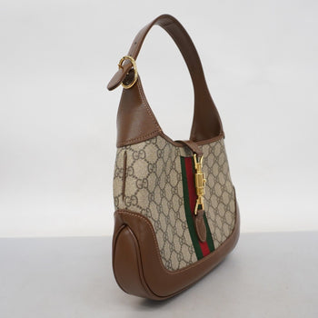 Gucci Gg Supreme Sherry Line New Jackie Handbag 636706 Brown