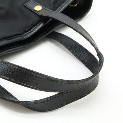 Prada Prada Tote Bag Shoulder Nylon Leather Nero Black Bn1473