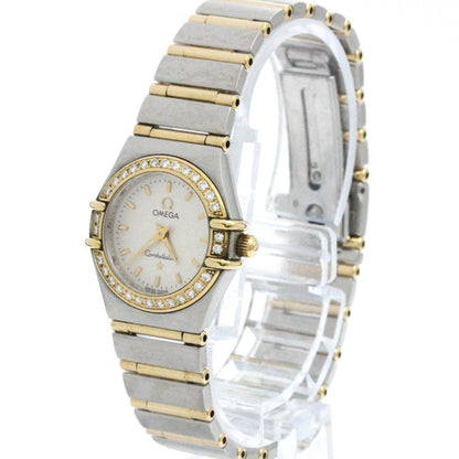 Polished Omega Constellation Diamond 18K Gold Steel Watch 1267.30 Bf581978