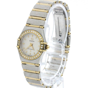 Polished Omega Constellation Diamond 18K Gold Steel Watch 1267.30 Bf581978