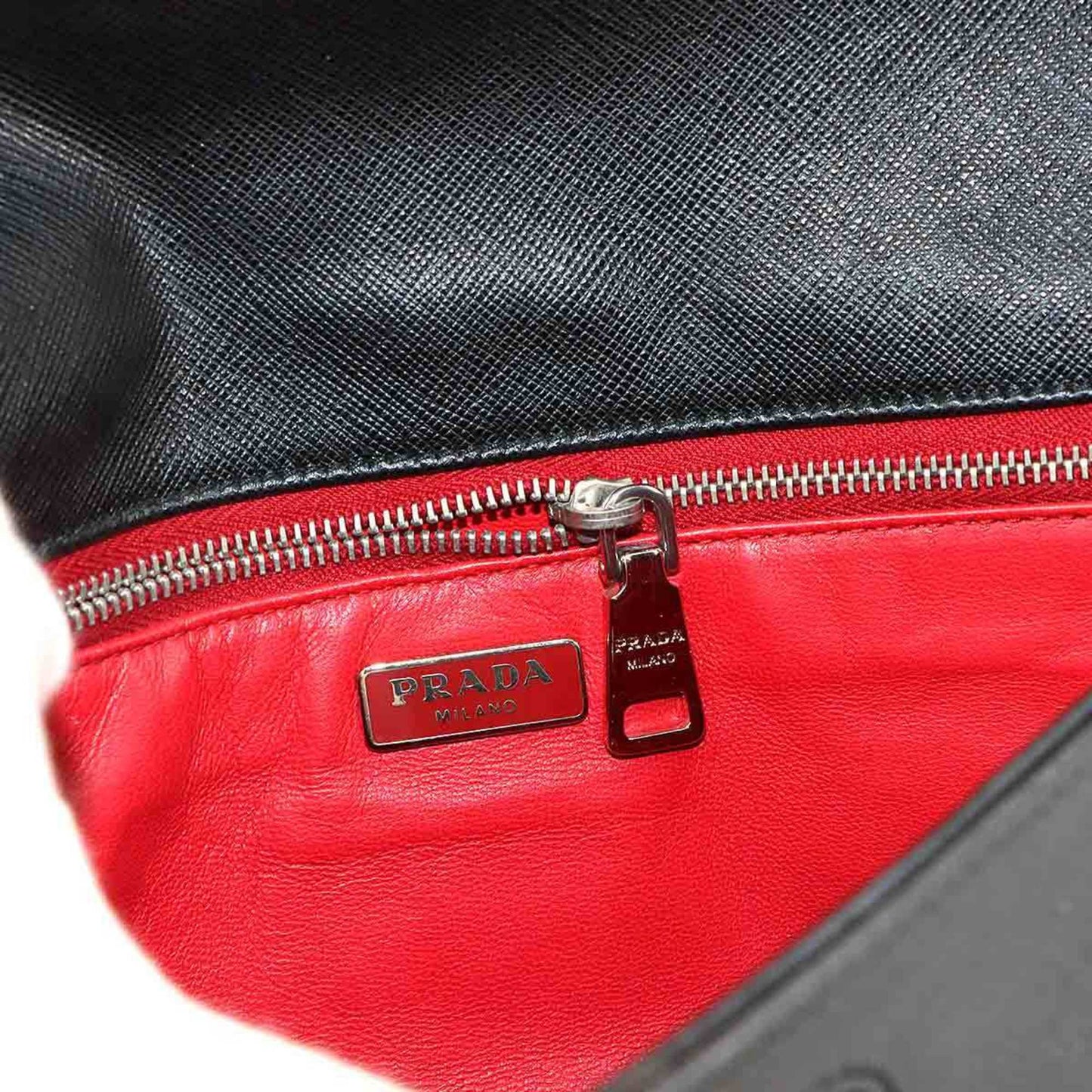 Prada Bejeweled Studded Shoulder Bag In Saffiano Leather (Black)