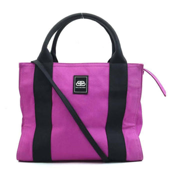 Balenciaga Balenciaga Handbag Shoulder Bag Canvas Purple Black