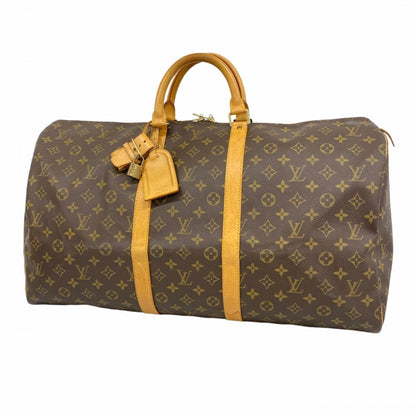 Louis Vuitton Monogram Keepall 55 Boston Bag M41424 Brown