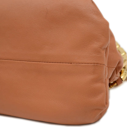 Bottega Veneta The Chain Pouch One-Shoulder Shoulder Bag In Brown Calfskin