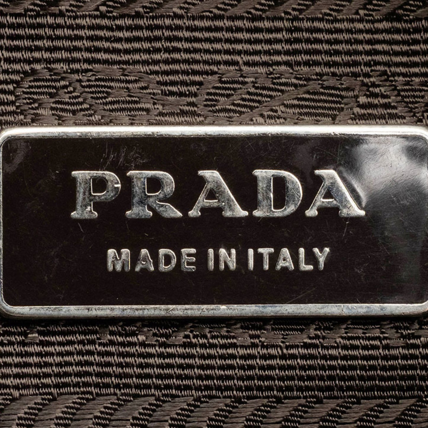 Prada Floral Print Shoulder Bag In Dark Brown