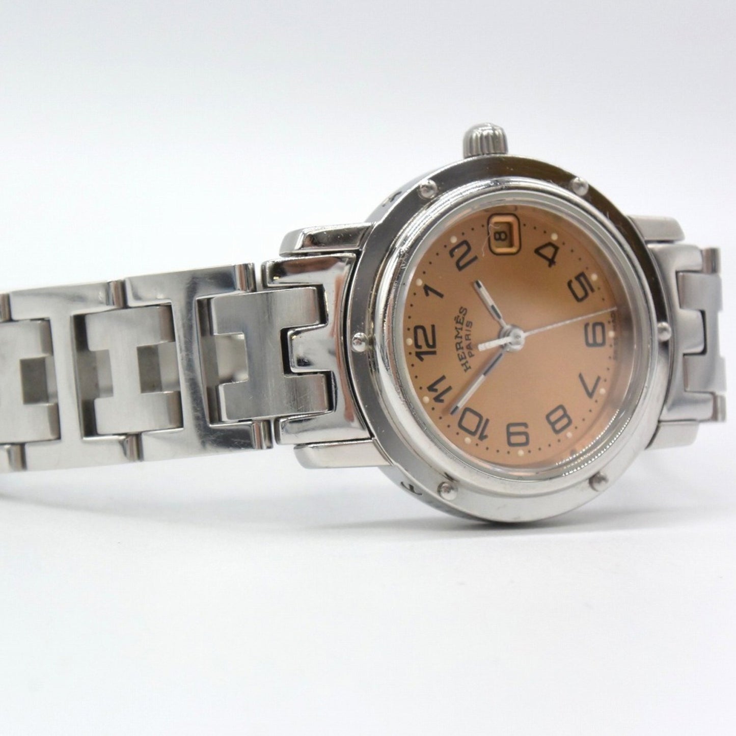Hermes Clipper Cl4.210 Quartz Watch In Stainless Steel
