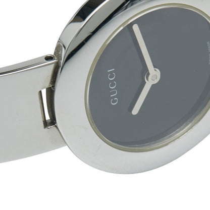 Gucci Bangle Watch 6700L Quartz Black Dial Stainless Steel