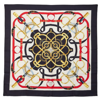 Hermes Herms Carr 90 Eperon D'Or Golden Spur Scarf