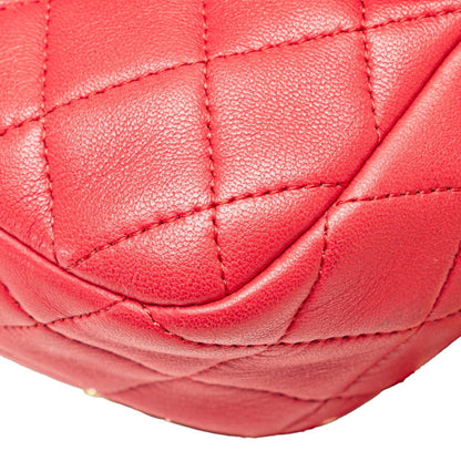 Chanel Coco Mark Matelasse Backpack A94417 Red Lambskin