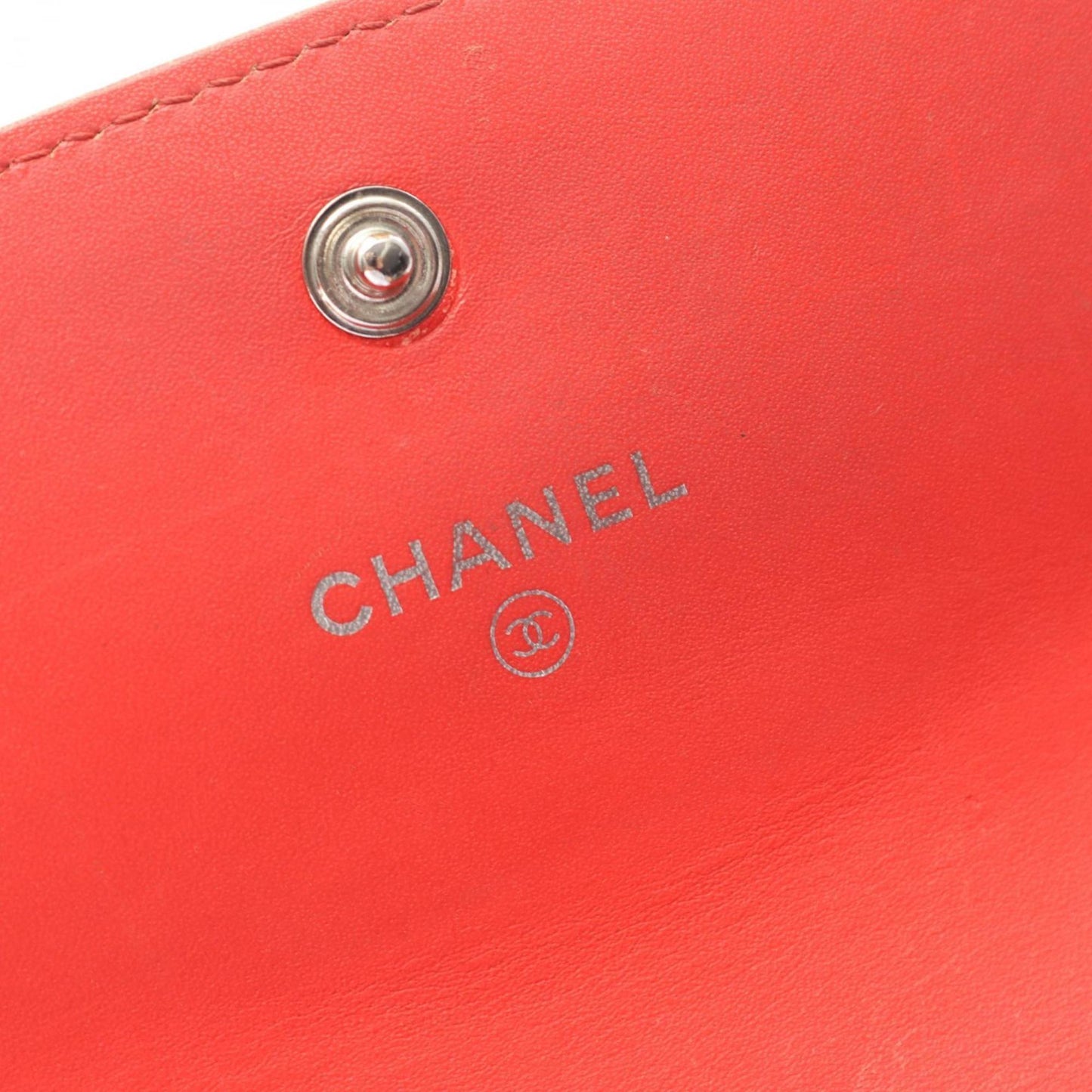 Chanel Coco Mark Bifold Long Wallet In Grained Calfskin Leather
