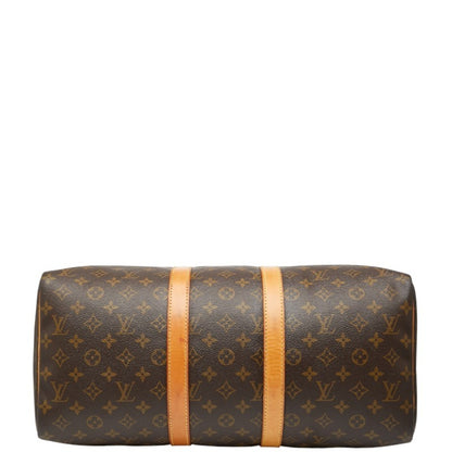 Louis Vuitton Monogram Keepall Bandouliere 45 Boston Bag/Travel Bag M41428 Brown Leather