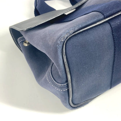 Hermes Valparaiso Pm Bag Tote Flap Handbag Leather Canvas