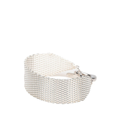 Tiffany & Co. Open Heart Toggle Chain Bracelet/Bangle In 925 Sterling Silver