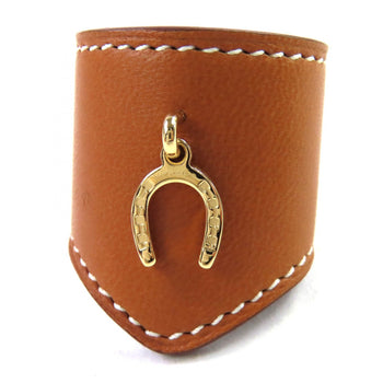Hermes Porte Bonheur Scarf Ring In Leather