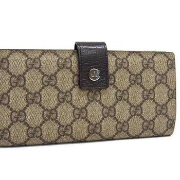Gucci Gg Supreme 115046 Beige/Brown Leather