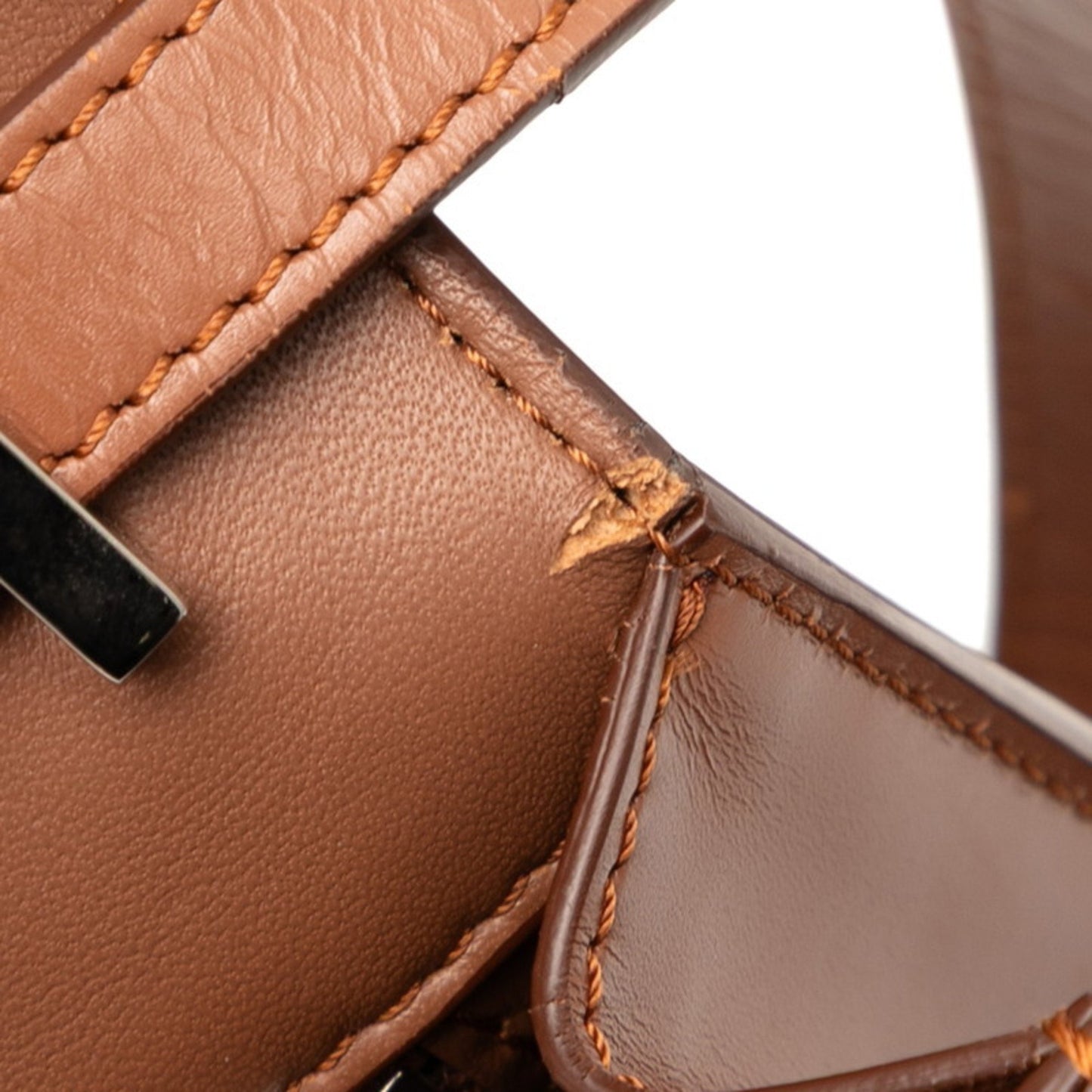 Burberry Tb Logo Shoulder Bag In Brown Leather