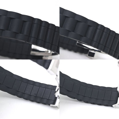 Chaumet Class One Sm W17288-38E Men'S Stainless Steel And Rubber Watch With 8 Diamond Indices Bezel